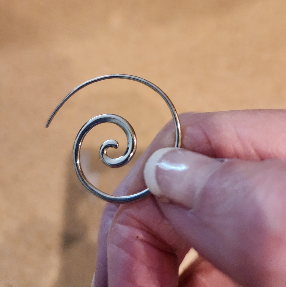 Sterling Silver Minimalist Threader Hoops